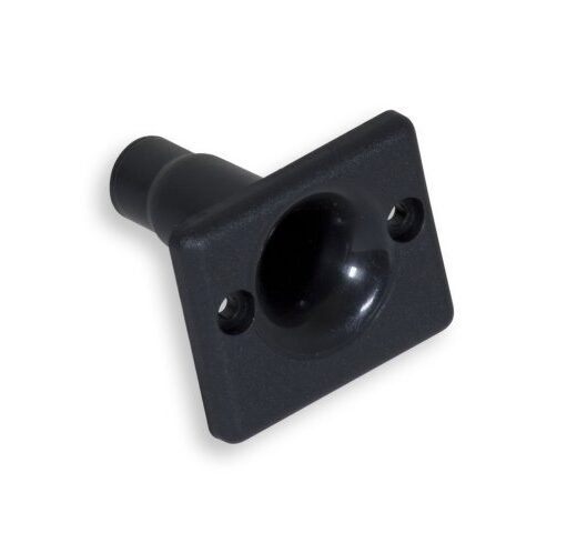 Durable Cable Guide for Reel – black flange-mount fencing reel cable guide